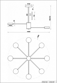 Люстра на штанге F-promo Atma 3058-8P