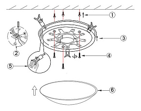 Накладной светильник Globo Palila 40422