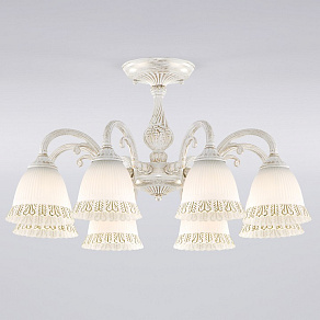 Люстра на штанге Eurosvet Campina 60107/8 белый с золотом