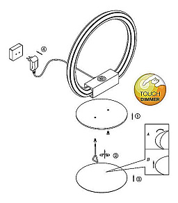 Настольная лампа декоративная Globo Hyperion 68040T1