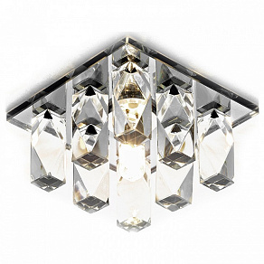Встраиваемый светильник Ambrella Glass 5 D1049 CH+BK CL