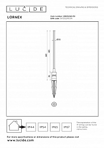 Наземный низкий светильник Lucide Lornex 29832/60/30