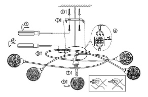 Потолочная люстра Globo Orina 56624-5