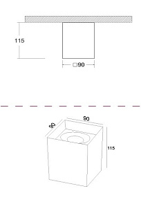Накладной светильник Maytoni Slim C015CL-01W