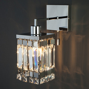 Бра Eurosvet Barra 10100/1 хром/прозрачный хрусталь Strotskis