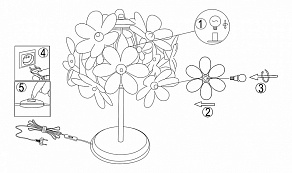 Настольная лампа декоративная Globo Ileana 51420-1T