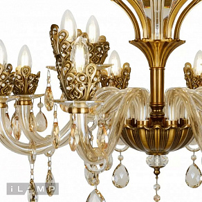 Подвесная люстра iLamp Asia 61078-8+4 BR