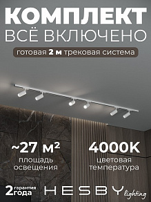 Комплект трековый Hesby Lighting Skylite №3 HSBL_kompl_S003_NI2W4K