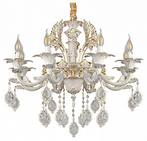 Подвесная люстра AM-Group CLEOPATRA CLEOPATRA SP8 WH+GL