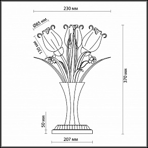 Настольная лампа декоративная Odeon Light Merida 2652/3T
