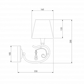 Бра Eurosvet Incanto 60069/1 серебро