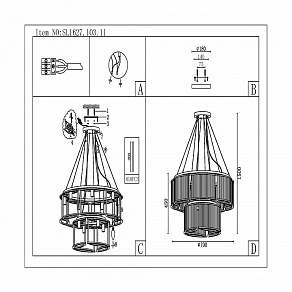 Подвесная люстра ST-Luce Velletri SL1627.103.11
