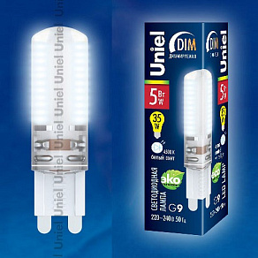 Лампа светодиодная Uniel DIM SIZ03TR G9 5Вт 4500K 10712