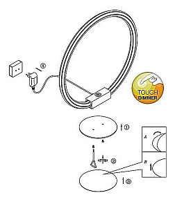 Настольная лампа декоративная Globo Hyperion 68040T2