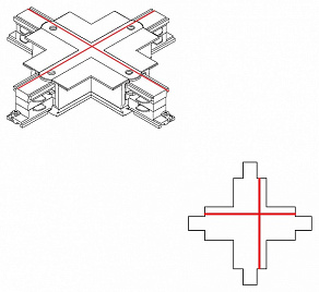 Соединитель X-образный для треков Nowodvorski Ctls Power 8678