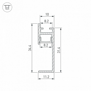 Профиль для плинтусов Arlight PLINTUS 046858