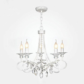 Подвесная люстра Eurosvet 60057 60057/5 белый с серебром