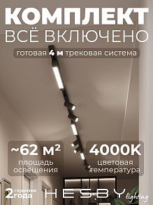 Комплект трековый Hesby Lighting Skylite №5 HSBL_kompl_S005_NI4B4K