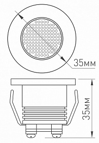 Встраиваемый светильник Arlight  LTM-R35WH 1W Warm White 30deg