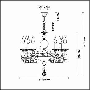 Подвесная люстра Odeon Light Iria 4601/8