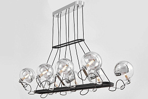 Подвесная люстра LUMINA DECO MARSEO LDP 9110-8-PR BK+CHR