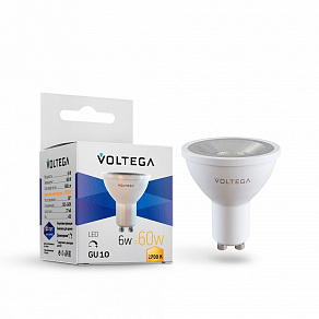 Лампа светодиодная Voltega Simple GU10 6Вт 2700K 7250