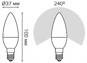 Лампа светодиодная Gauss  E14 6Вт 4100K 33126