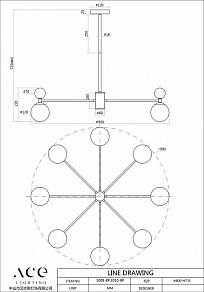 Подвесная люстра Favourite Sangamarmer 3009-8P