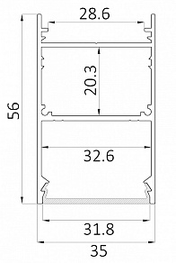 Накладной светильник 6063 LINE 3556 0412637