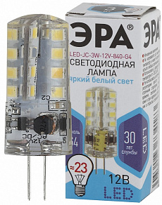 Лампа светодиодная Эра Стандарт G4 3Вт 4000K LED JC-3W-12V-840-G4