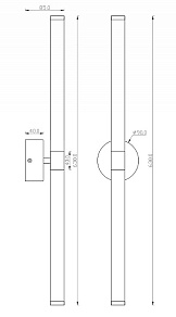 Бра Maytoni Axis MOD106WL-L16B3K