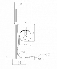 Настольная лампа декоративная Maytoni Erich MOD221-TL-01-G