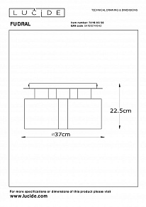 Накладной светильник Lucide Fudral 74115/03/30
