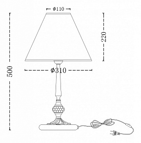 Настольная лампа декоративная Maytoni Chester CL0100-00-R