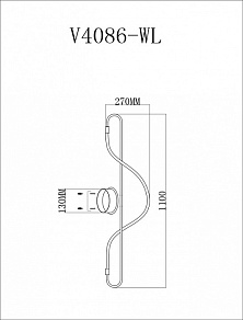 Накладной светильник Moderli TRUE V4086-WL