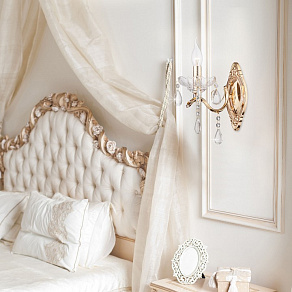 Бра Eurosvet Brianna 3188/1 золото/прозрачный хрусталь Strotskis