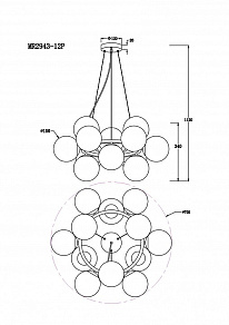 Подвесная люстра MyFar Pendant MR2943-12P