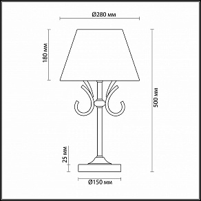 Настольная лампа декоративная Lumion Mildred 4437/1T