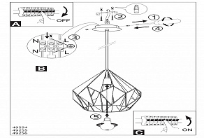 Подвесной светильник Eglo ПРОМО Carlton 1 49256