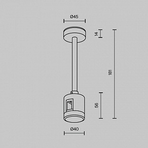 Основание на штанге Maytoni Accessories for tracks Flarity TRA156C-IPCL1-B