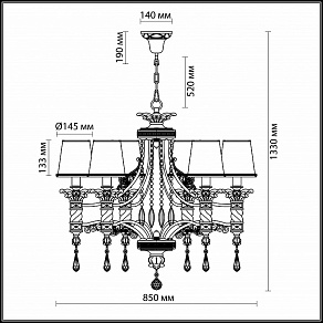 Подвесная люстра Odeon Light Peta 2803/8