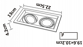 Встраиваемый светильник Arte Lamp 6661 A6661PL-2WH