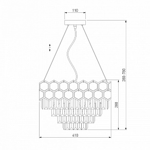 Подвесной светильник Eurosvet Ariana 10124/5 хром/прозрачный хрусталь Strotskis Smart