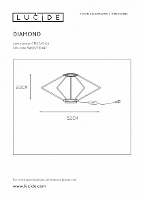 Настольная лампа декоративная Lucide Diamond 73507/52/02