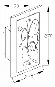 Накладной светильник Maytoni Geometry 2 CL821-01-G