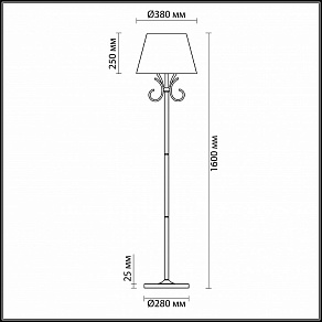 Торшер Lumion Mildred 4437/1F