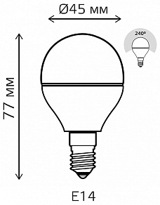 Лампа светодиодная Gauss Basic E14 7.5Вт 4100K 1053128