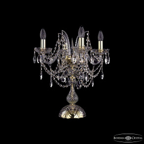 Настольная лампа декоративная Bohemia Ivele Crystal 1411 1411L/4/141-47 G