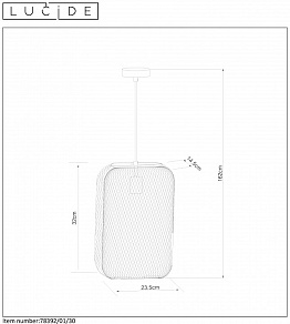 Подвесной светильник Lucide Mesh 78392/01/30