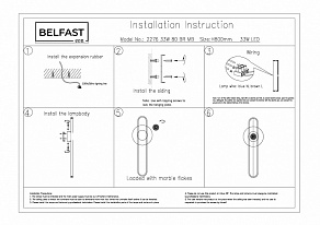 Накладной светильник Belfast Ravenhill 2276 33W 80 BR MB